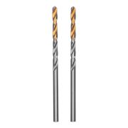 Сверло спиральное по металлу 3,2 x 65 мм, Р6М5, Golden Tip , 2шт. Denzel